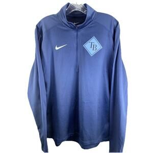 Tampa Bay Rays Nike Med Team Diamond Icon Pacer Performance Pullover Mens Blue